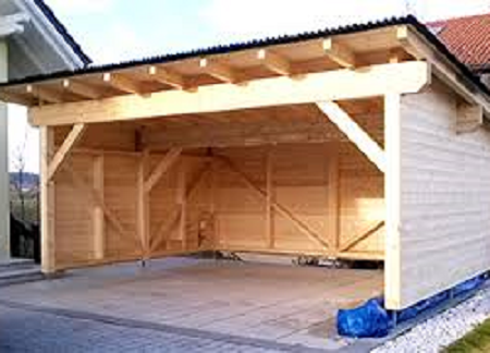 Zimmererarbeiten - Carport aus Holz - Unsere Dienstleistungen Zimmererarbeiten - Holzarbeiten der Zimmerei Gruber aus München